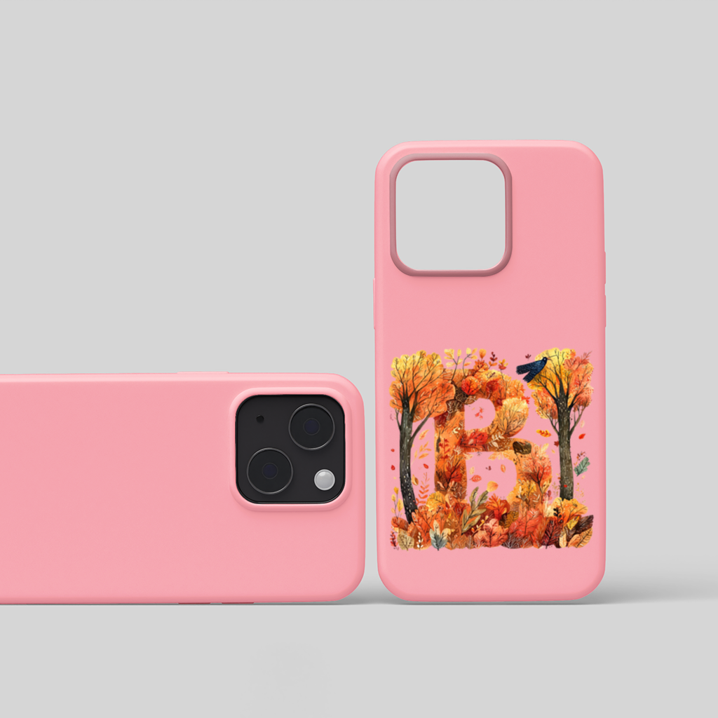 Fall Foliage Letter B iPhone 15 and Plus Case