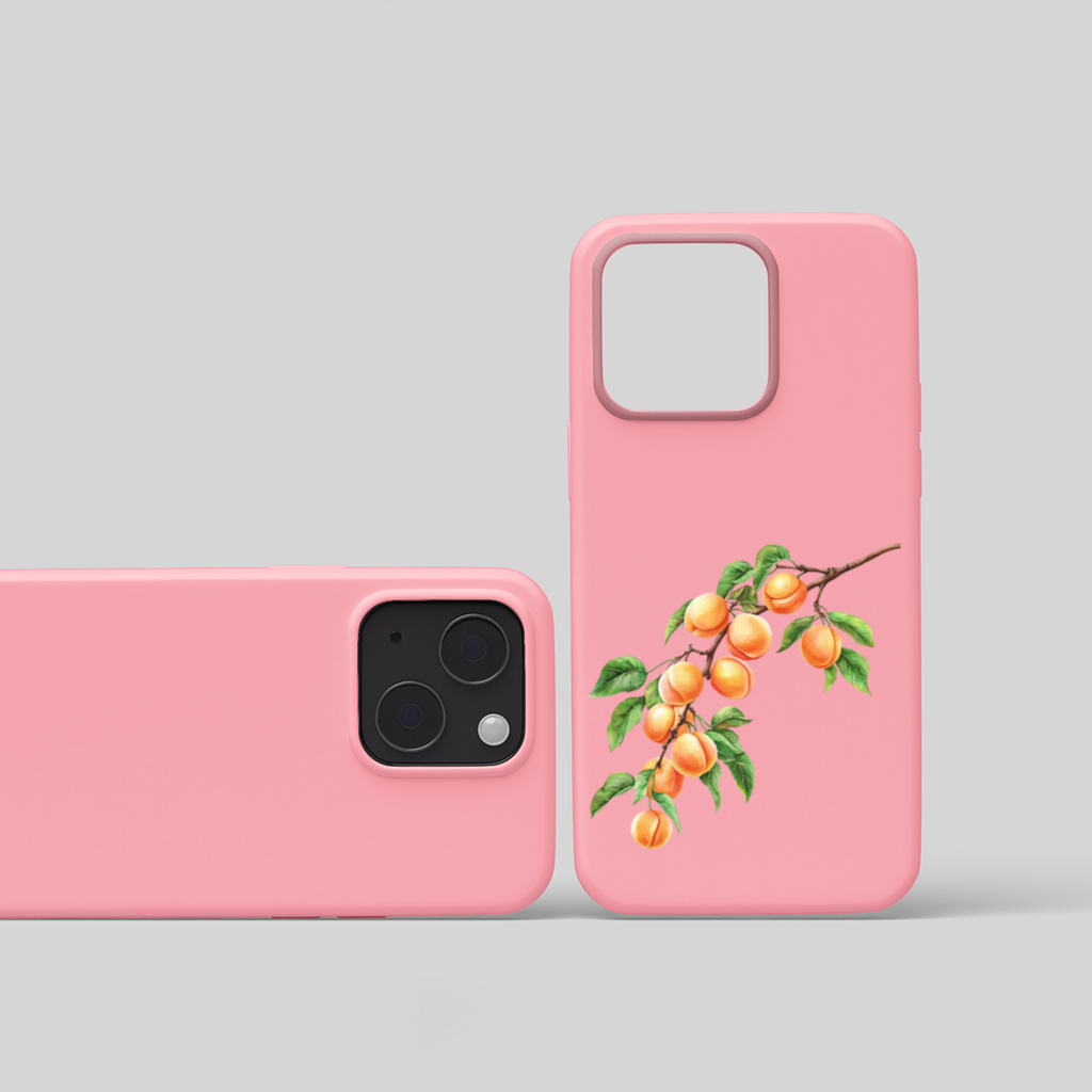 Ripe Orange Apricot Fruit Branch iPhone 15 and Plus Case