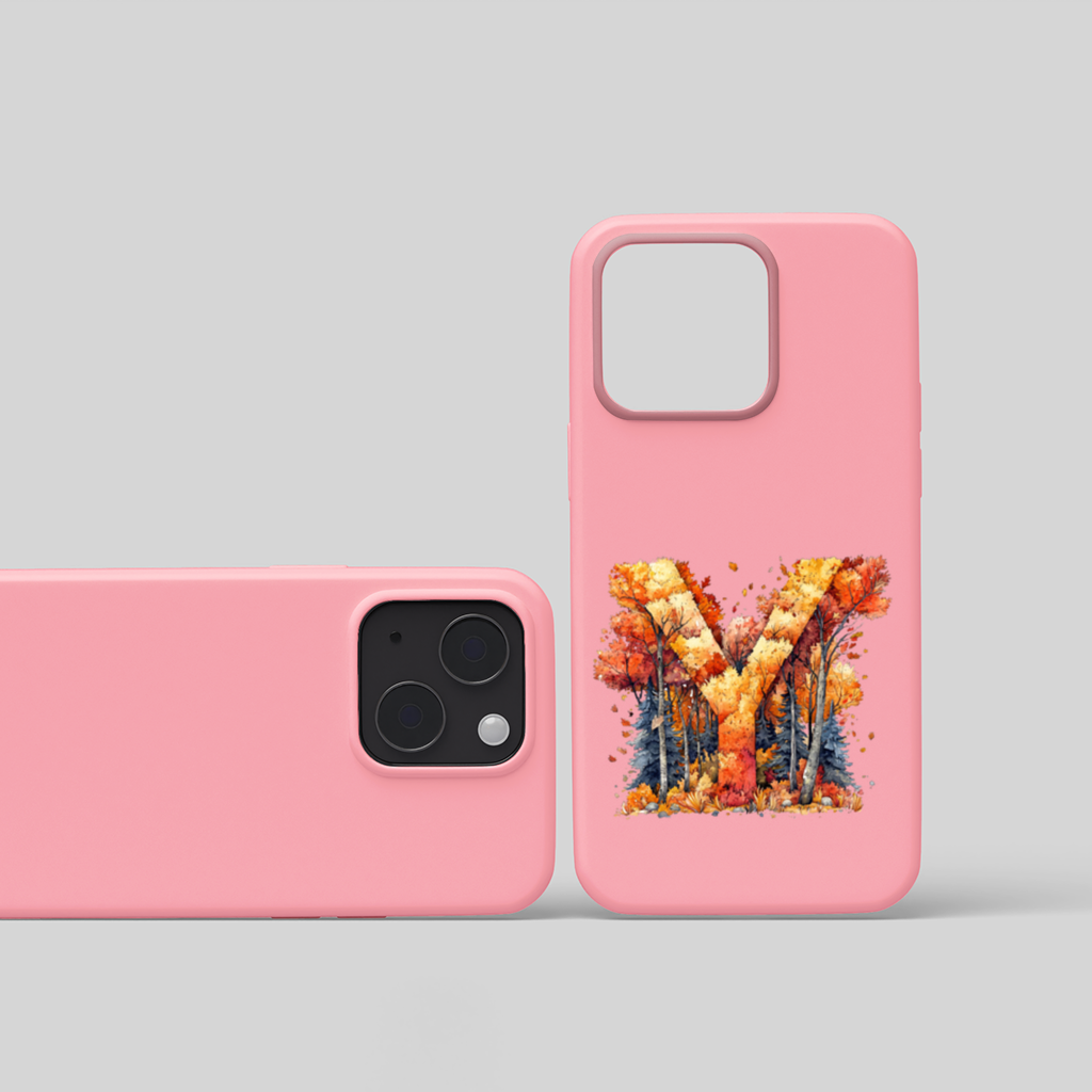 Autumn Forest Letter Y iPhone 15 and Plus Case