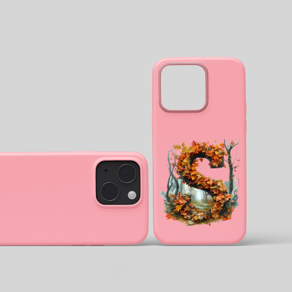 Autumn Maple Leaf Letter S iPhone 15 and Plus Case