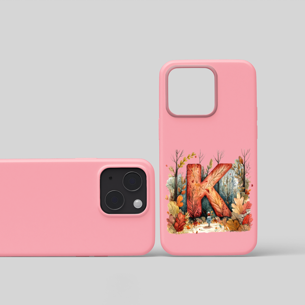 Autumn Forest Letter K iPhone 15 and Plus Case