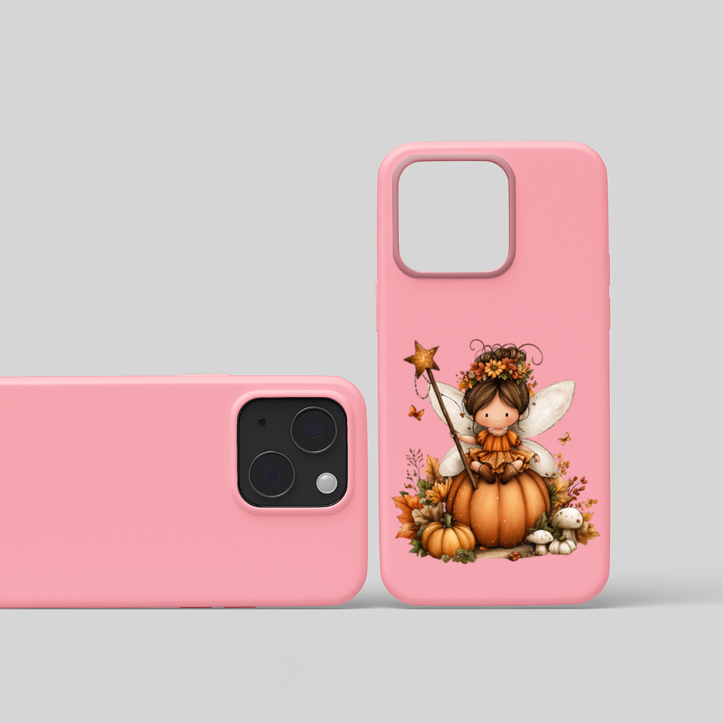 Whimsical Autumn Pumpkin Fairy iPhone 15 and Plus Case