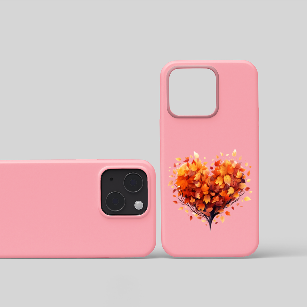 Autumn Leaf Heart iPhone 15 and Plus Case