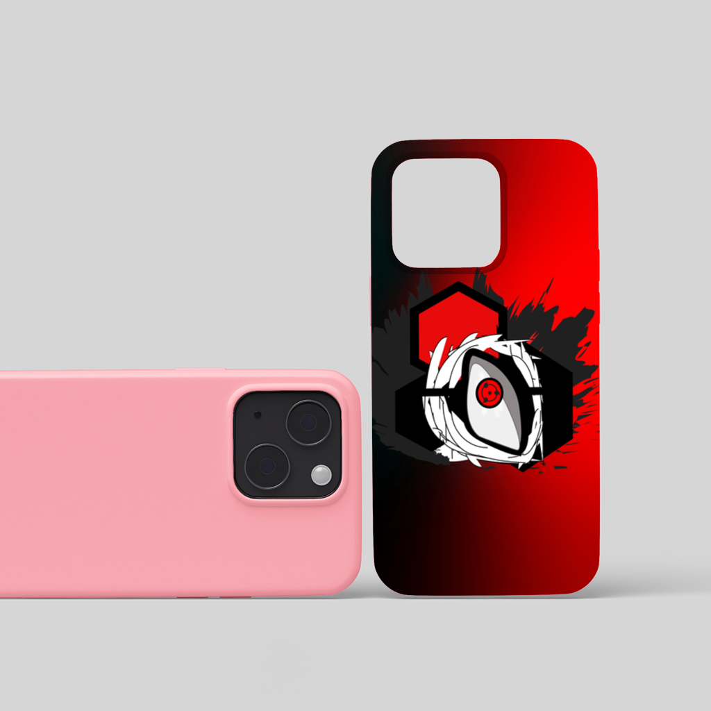 Mystic Red Eye Hexagon iPhone 15 and Plus Case