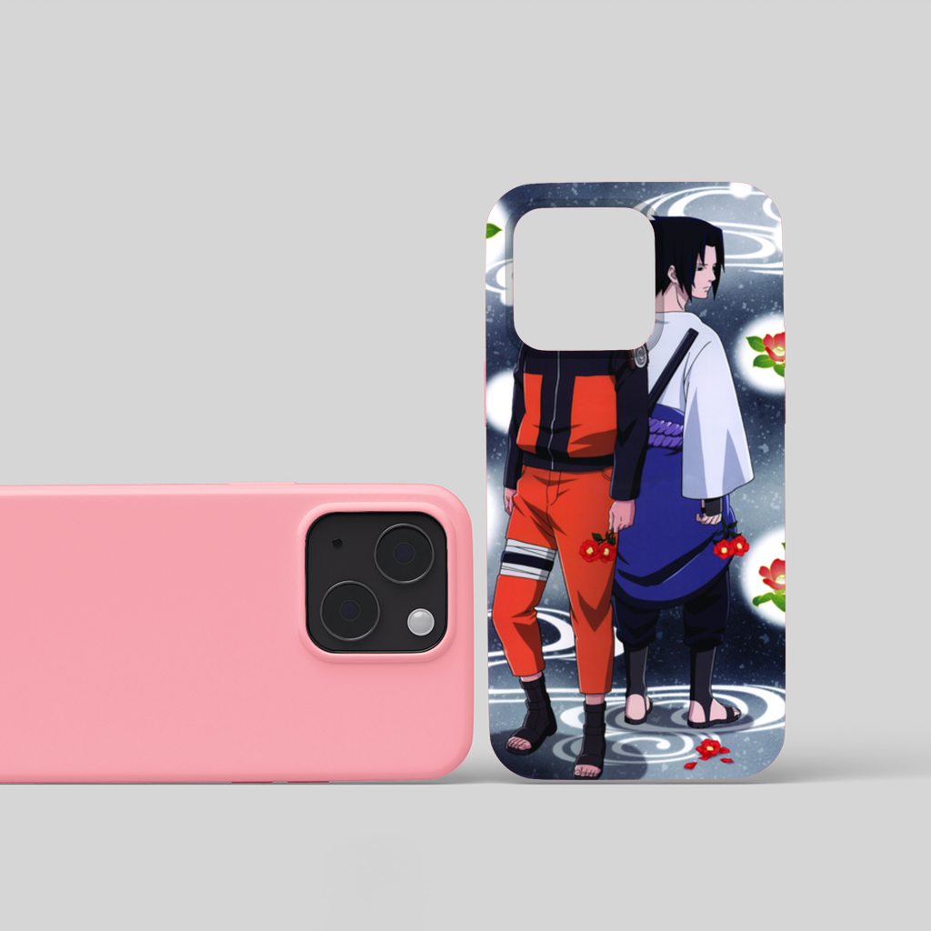 Two Rival Warriors with Red Camellias iPhone 15 and Plus Case