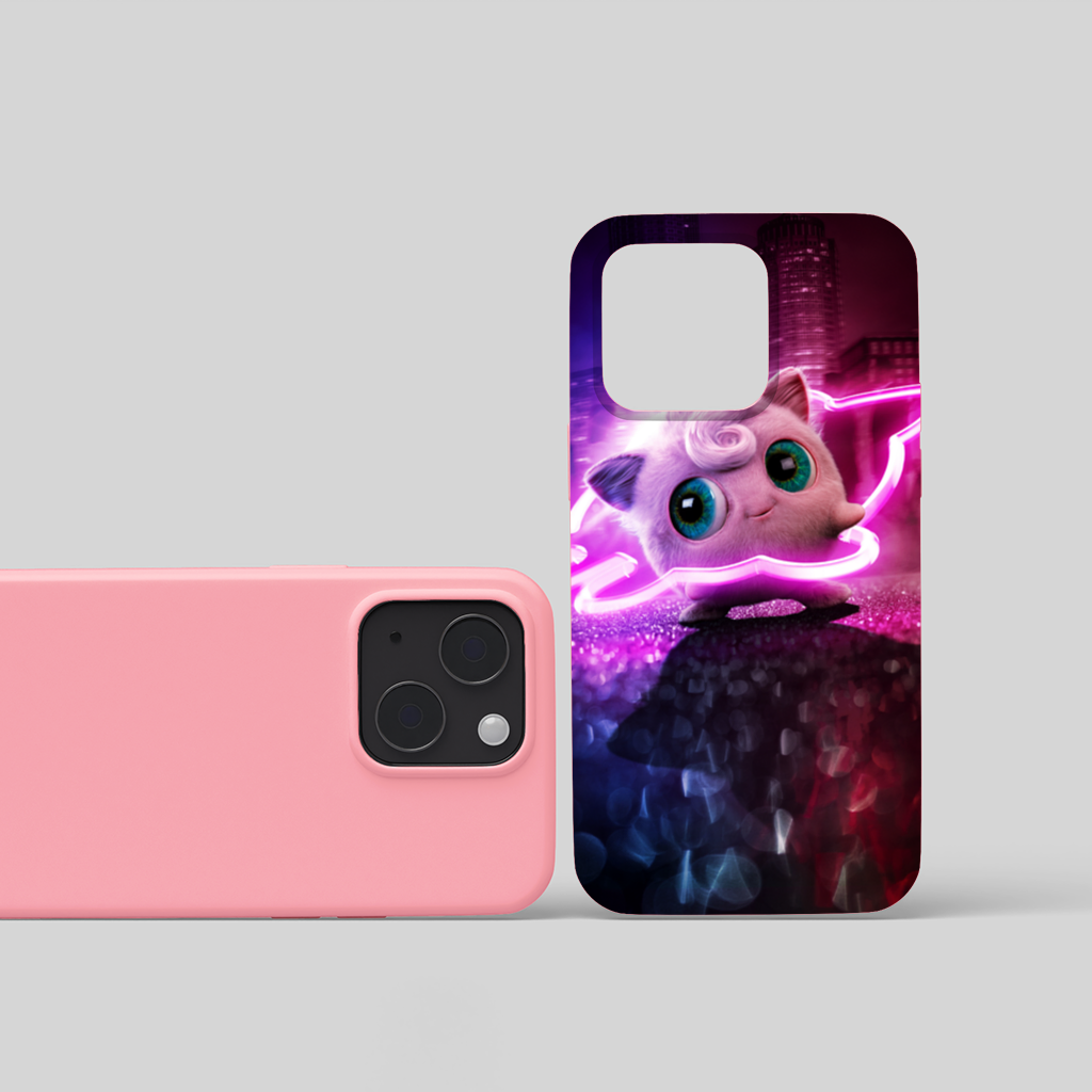 Cyberpunk Pink Fluffy Creature iPhone 15 and Plus Case