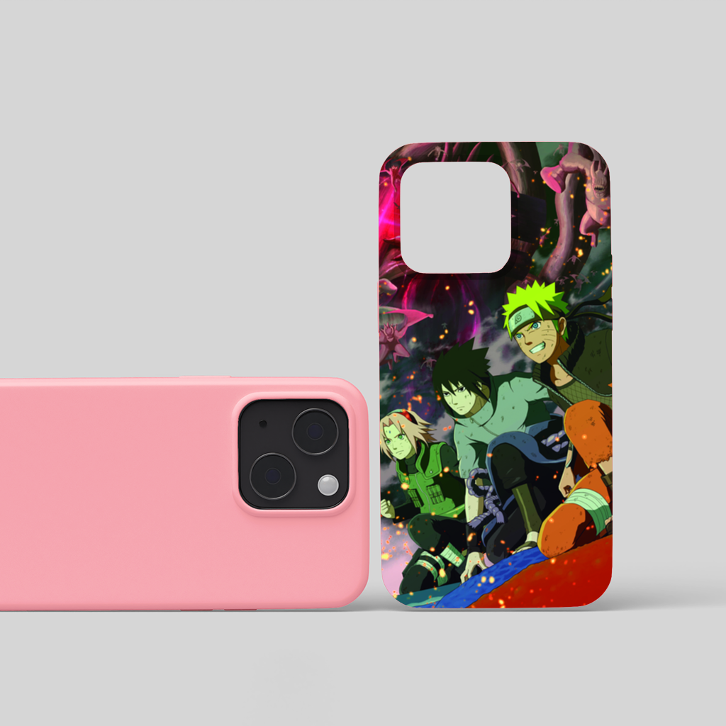 Ninja Team Giant Monster Battle iPhone 15 and Plus Case