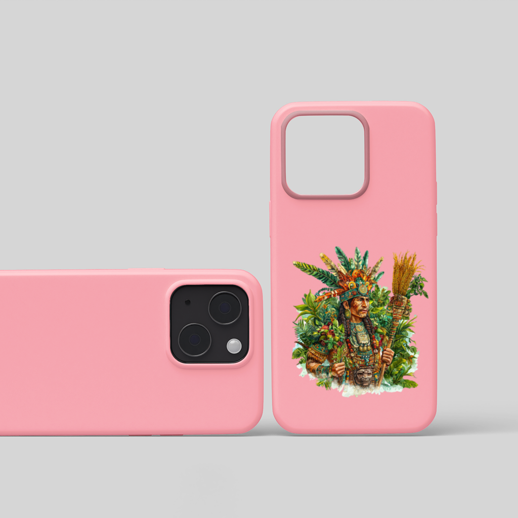 Mayan Maize Priest with Feather Headdress iPhone 15 and Plus Case