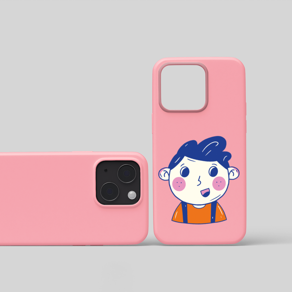 Cute Smiling Boy with Blue Hair 