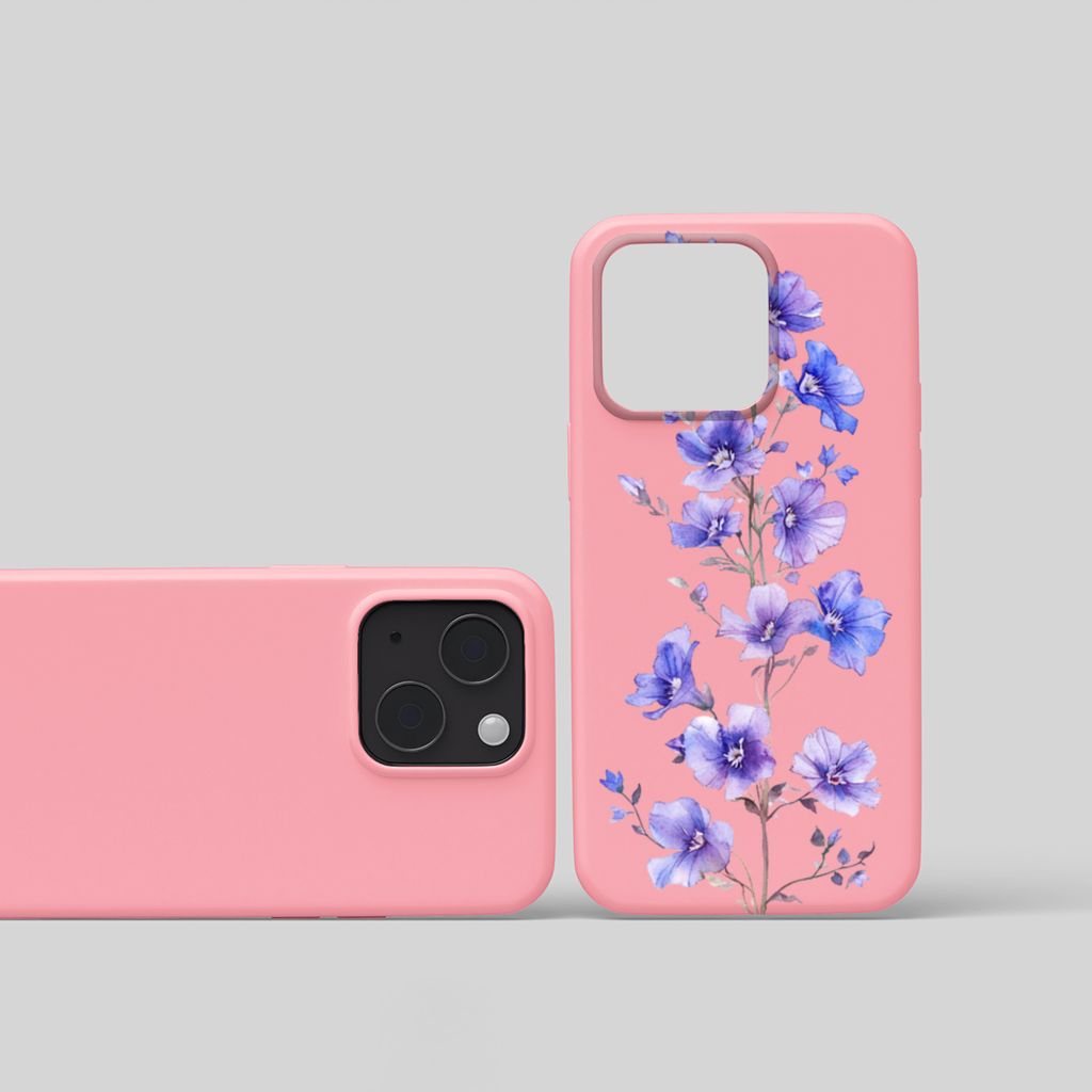 Delicate Blue Flax Wildflowers iPhone 15 Plus Case