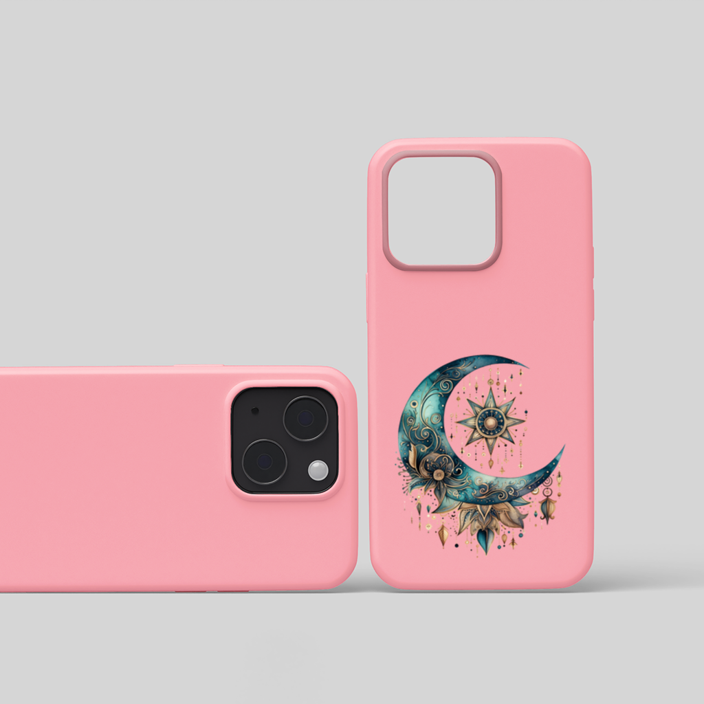 Boho Celestial Sun and Moon iPhone 15 Plus Case