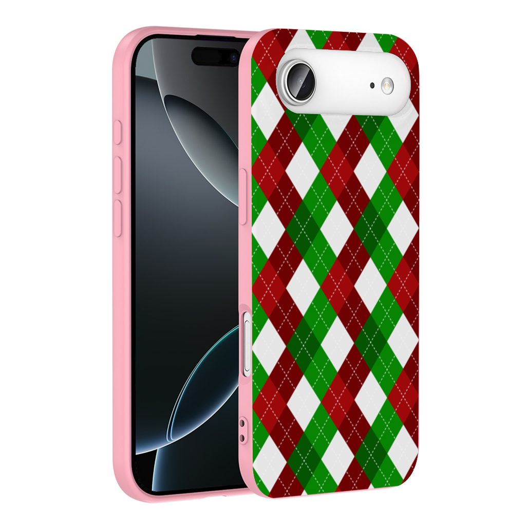 Red Green Argyle Plaid Background Pattern İphone 17 Air Case