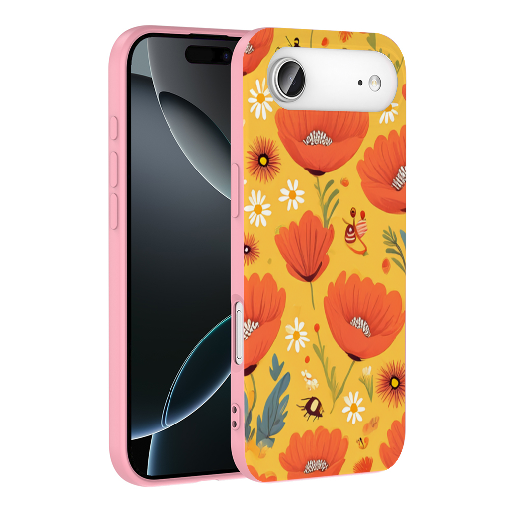 Floral  Insect Pattern  Colorful Design İphone 17 Air Case