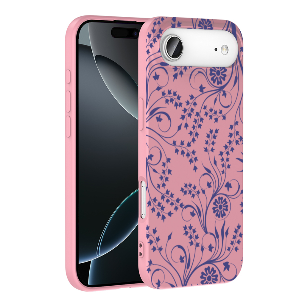 Blue White Vintage Floral Pattern İphone 17 Air Case