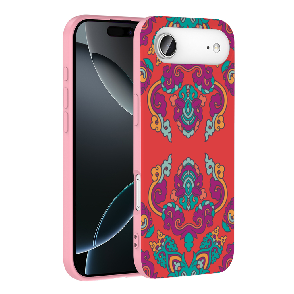Vibrant Red Oriental Mandala Pattern İphone 17 Air Case