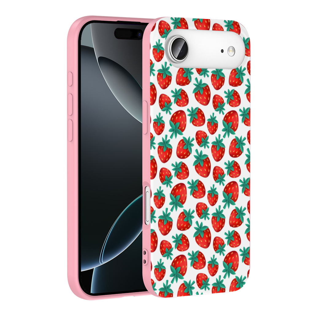 Vibrant Red Strawberry Summer Pattern İphone 17 Air Case