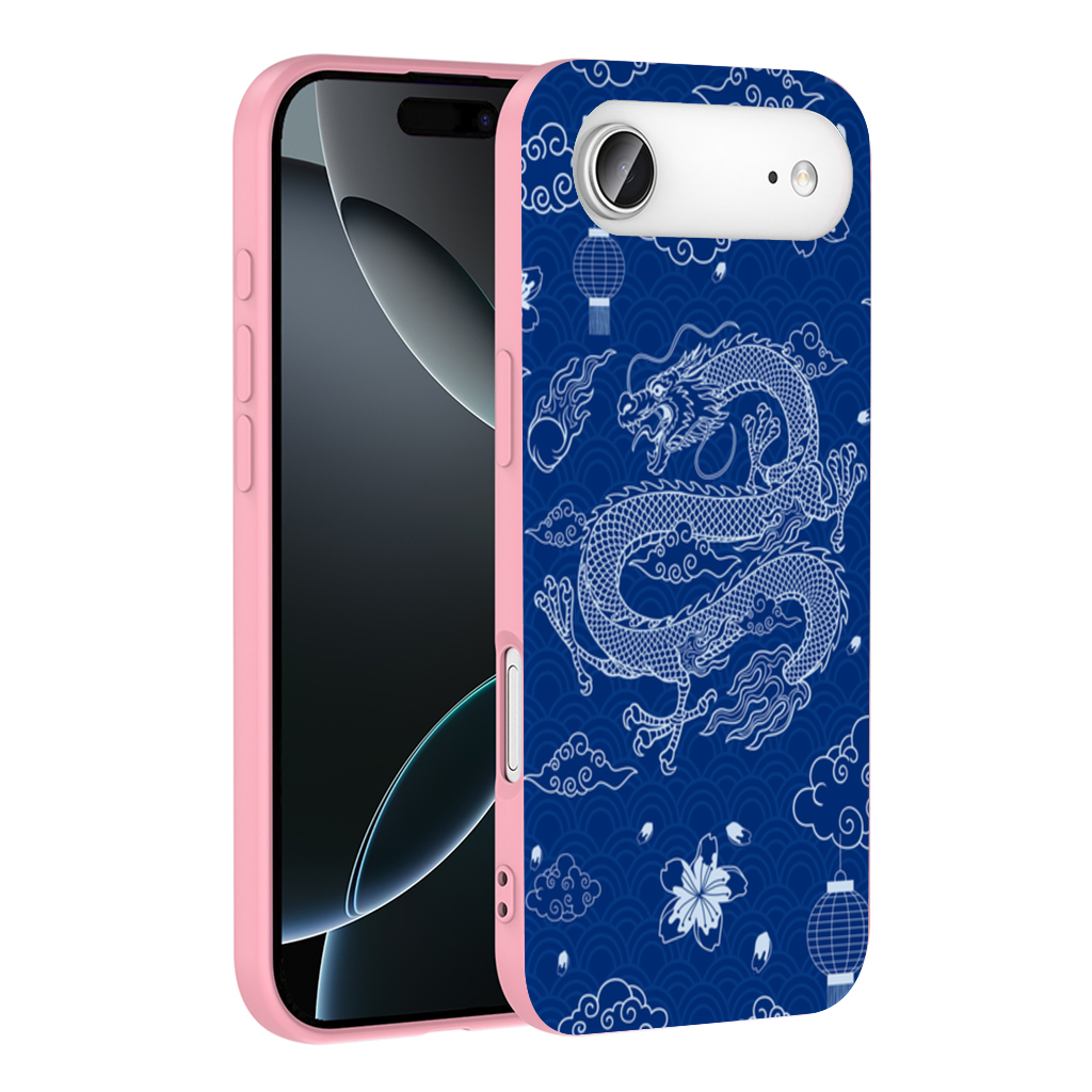 Traditional Dragon Pattern on Blue Background İphone 17 Air Case