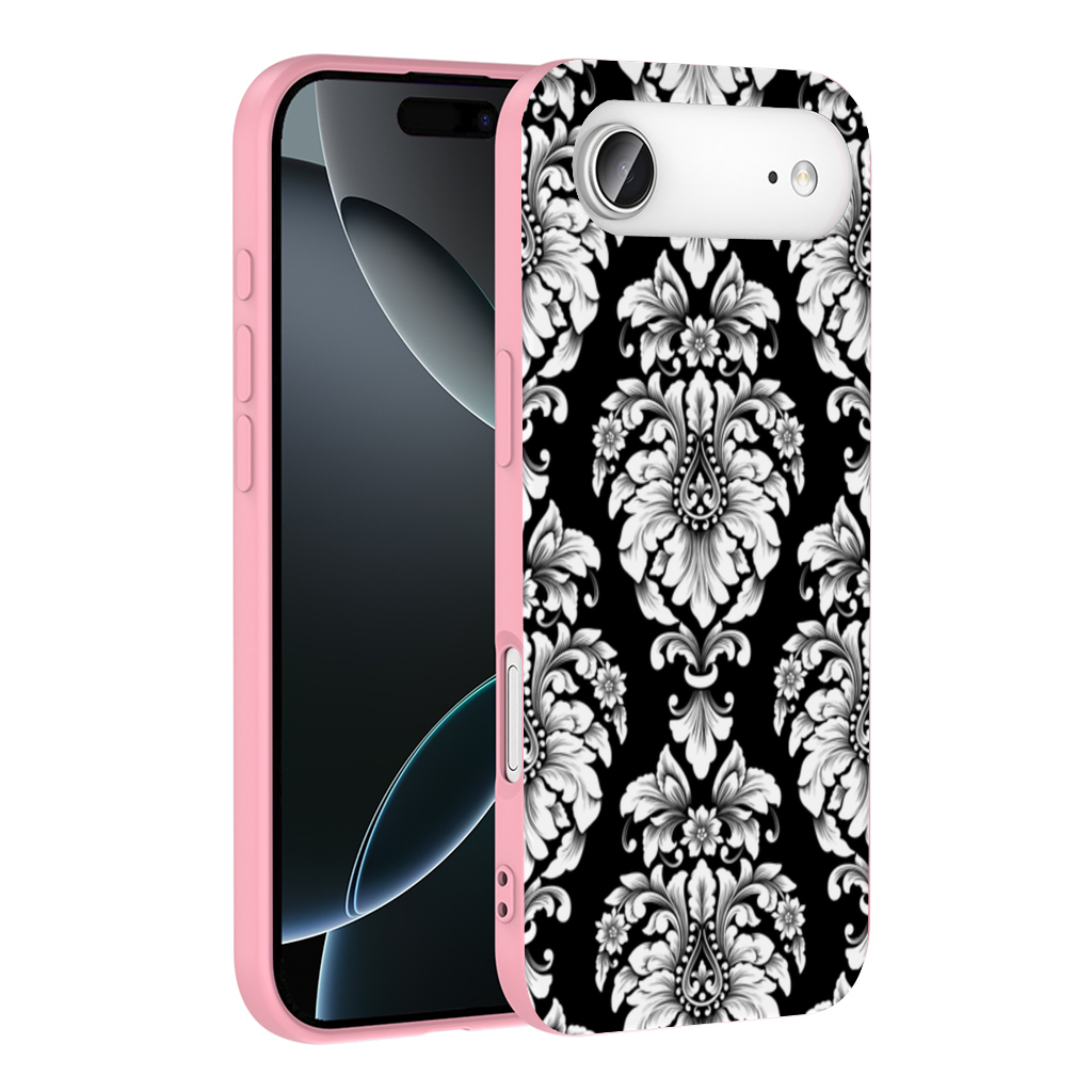 Black and White Baroque Floral Pattern İphone 17 Air Case