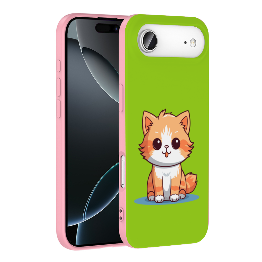 Cute Orange Cat Illustration İphone 17 Air Case