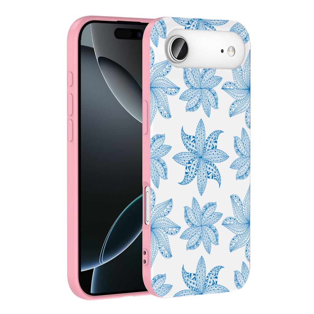 Blue Mandala Floral and Leaf Zentangle Pattern İphone 17 Air Case