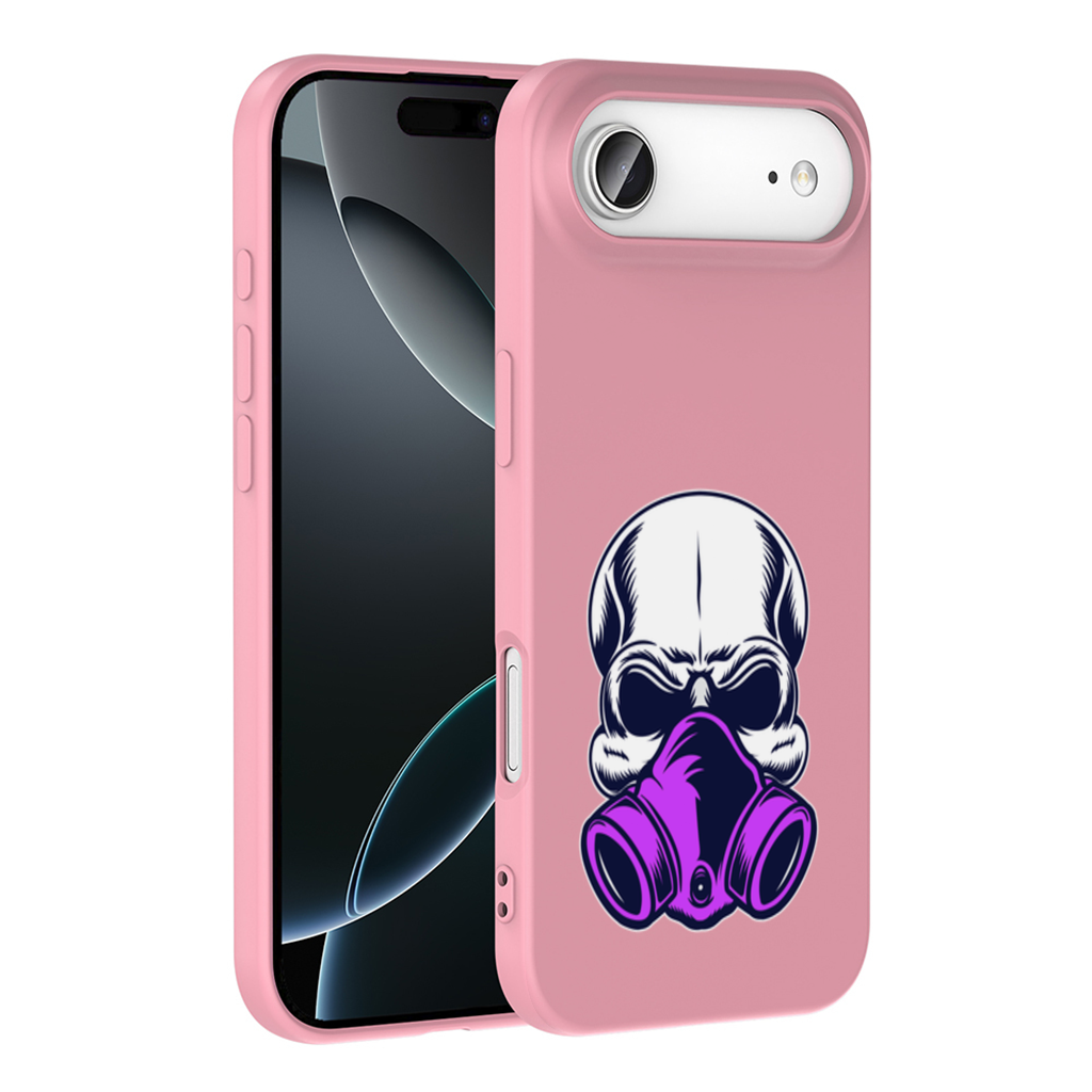 Skull with Gas Mask Illustration Modern and Edgy Design İphone 17 Air Case
