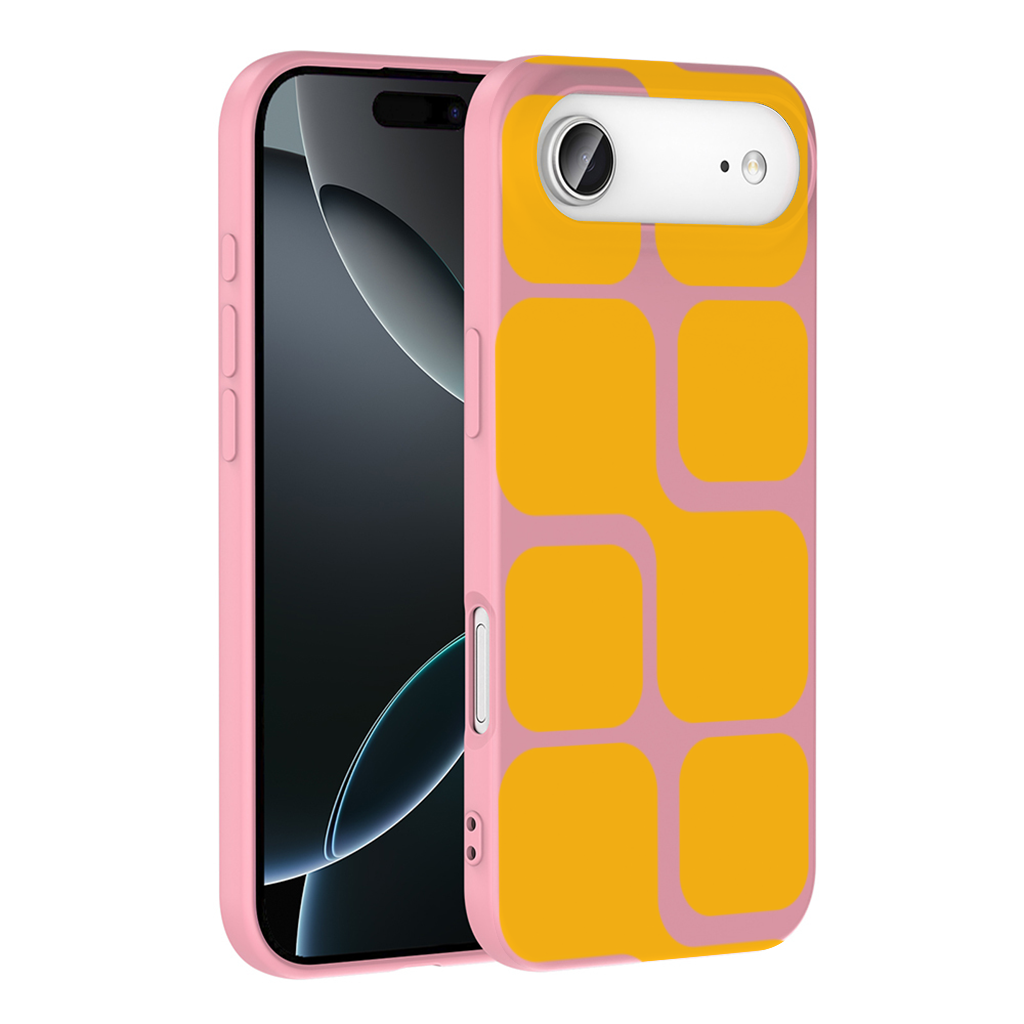 Yellow Geometric Labyrinth and Modern Abstract Pattern İphone 17 Air Case