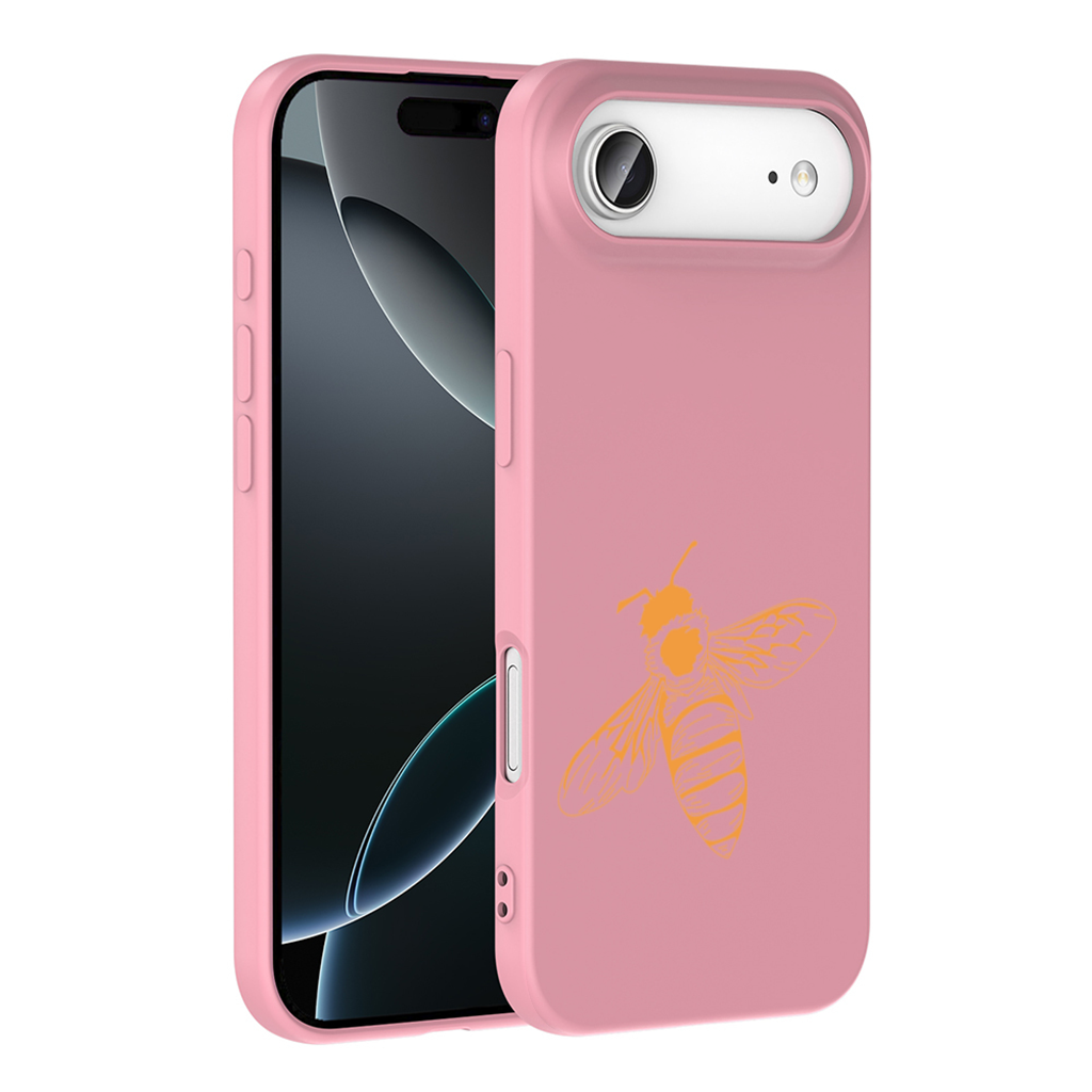 Minimal Orange Bee Illustration İphone 17 Air Case