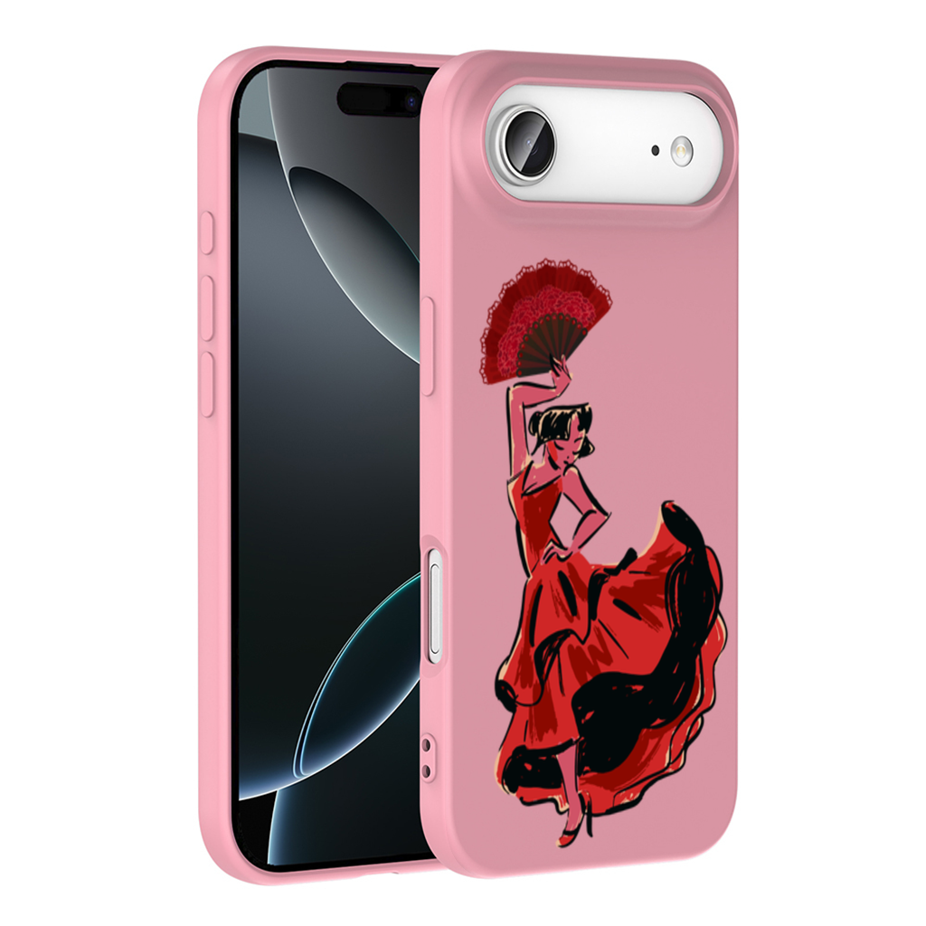 Flamenco Dancer with Fan Illustration İphone 17 Air Case