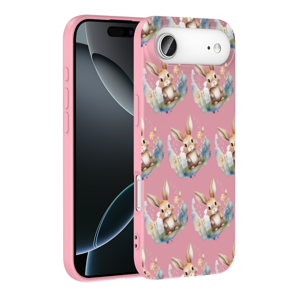 Cute Bunny Watercolor Illustration İphone 17 Air Case