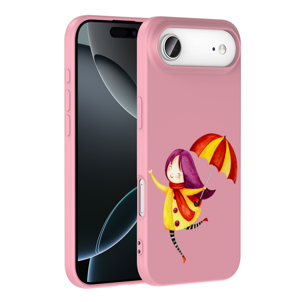 Cheerful Girl with Umbrella İphone 17 Air Case