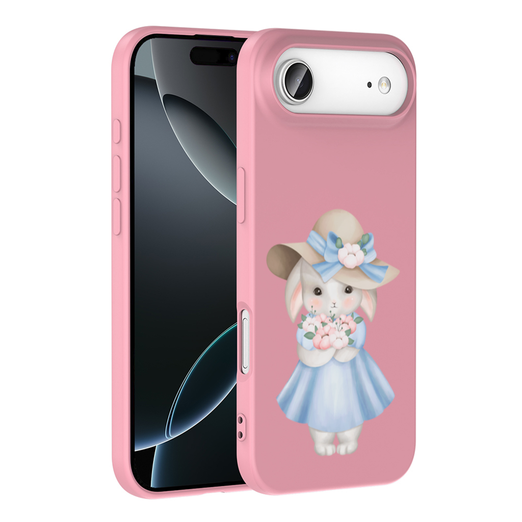Cute Bunny with Hat Holding Flowers İphone 17 Air Case