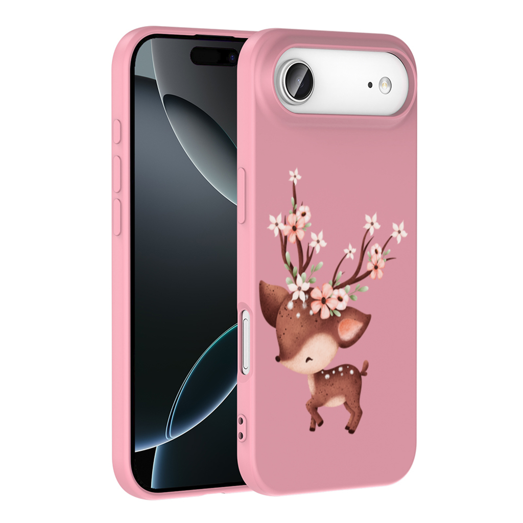 Cute Baby Deer with Floral Antlers İphone 17 Air Case