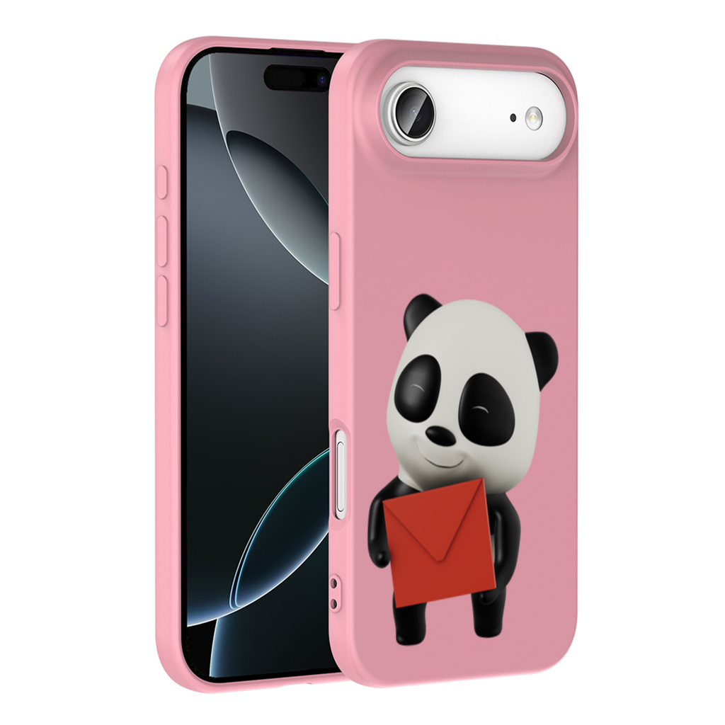 Happy Panda Character Holding Red Envelope İphone 17 Air Case
