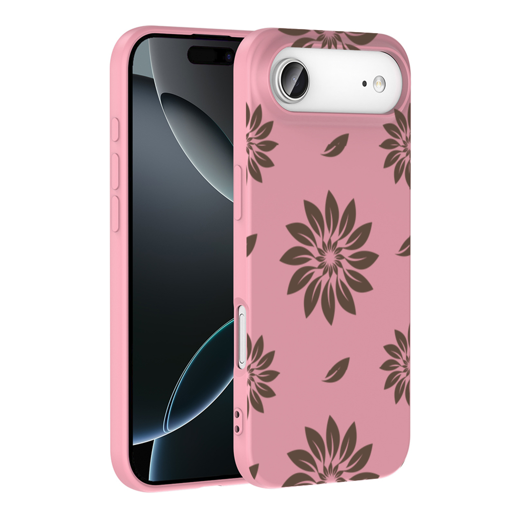 Minimalist Modern Brown Floral Pattern İphone 17 Air Case