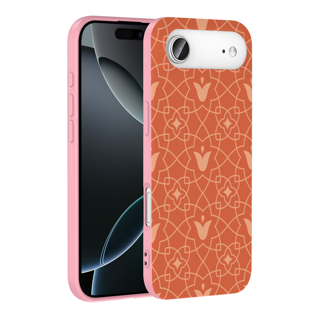 Modern Geometric Linear Terracotta Pattern İphone 17 Air Case