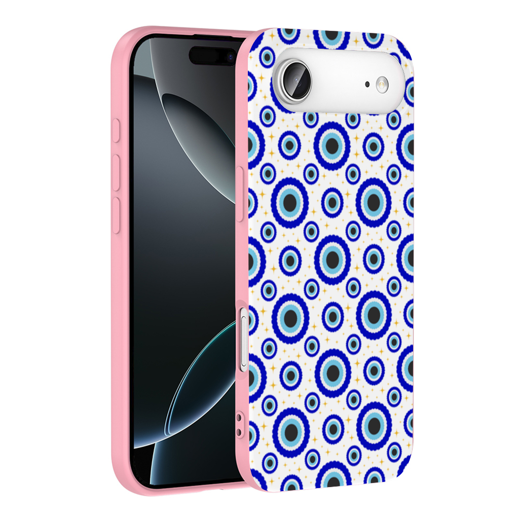 Blue Evil Eye Pattern with Stars İphone 17 Air Case