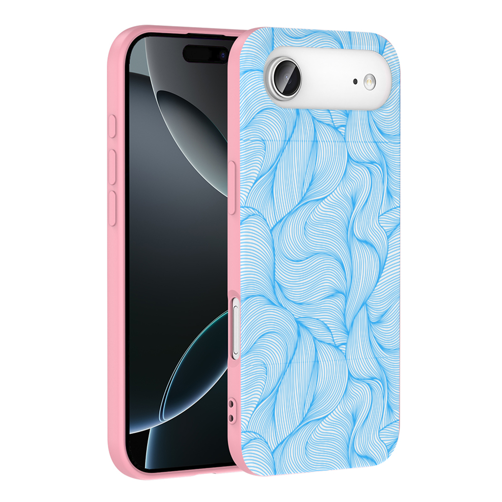 Blue Wavy Linear Abstract Pattern İphone 17 Air Case