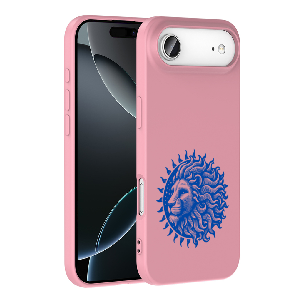 Leo Zodiac Sun and Moon Blue Motif İphone 17 Air Case