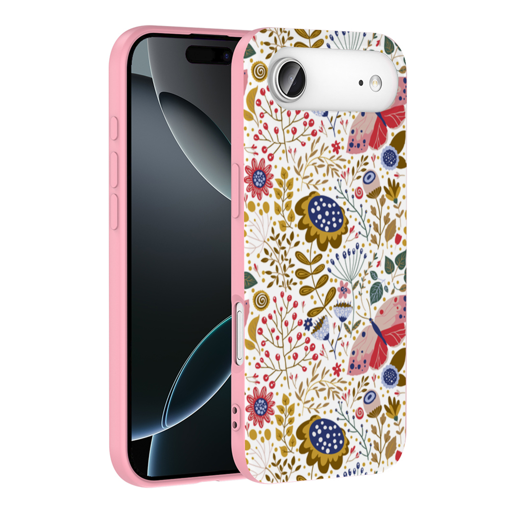 Folk Art Floral and Butterfly Pattern İphone 17 Air Case