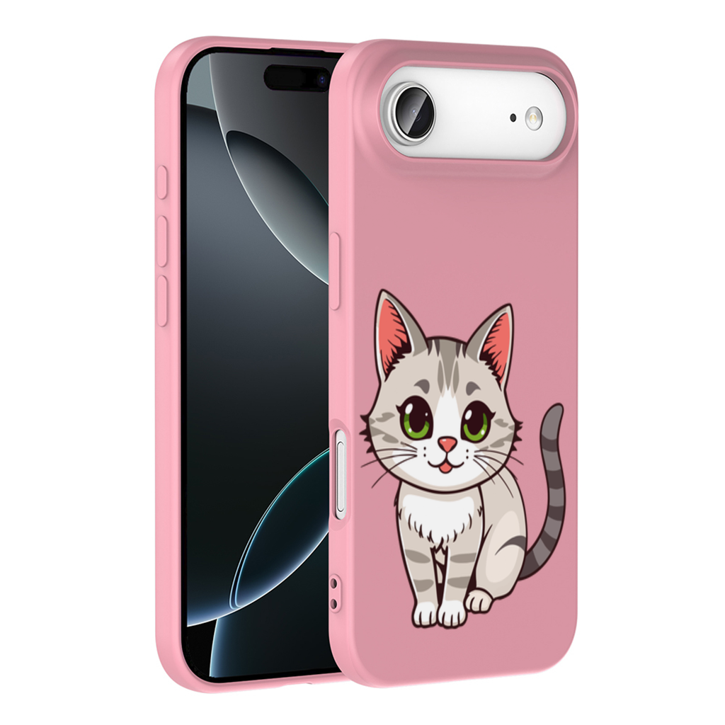 Green Eyed Grey Cat İphone 17 Air Case