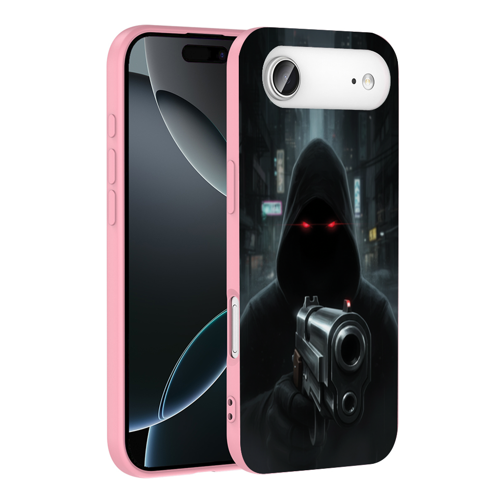 Cyberpunk Hooded Figure with Gun İphone 17 Air Case