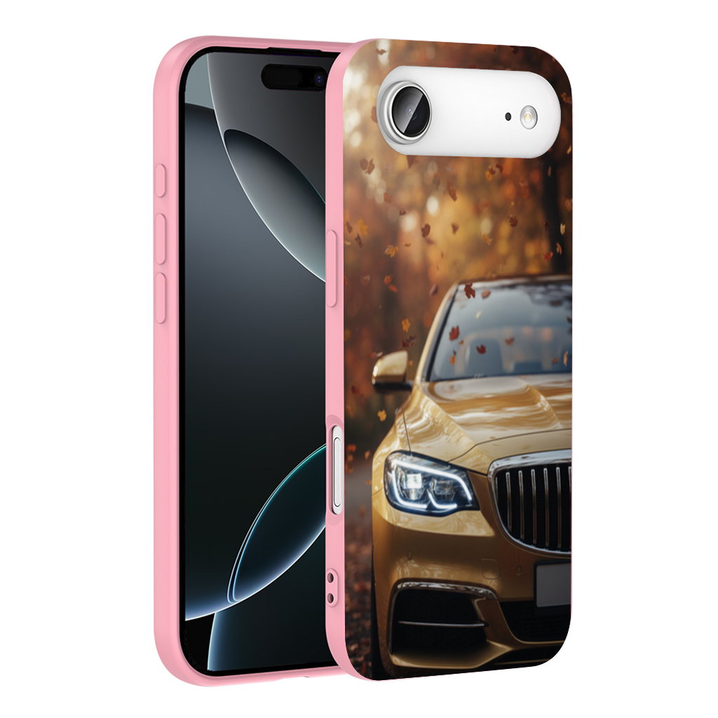 Gold Car and Autumn Leaves İphone 17 Air Case