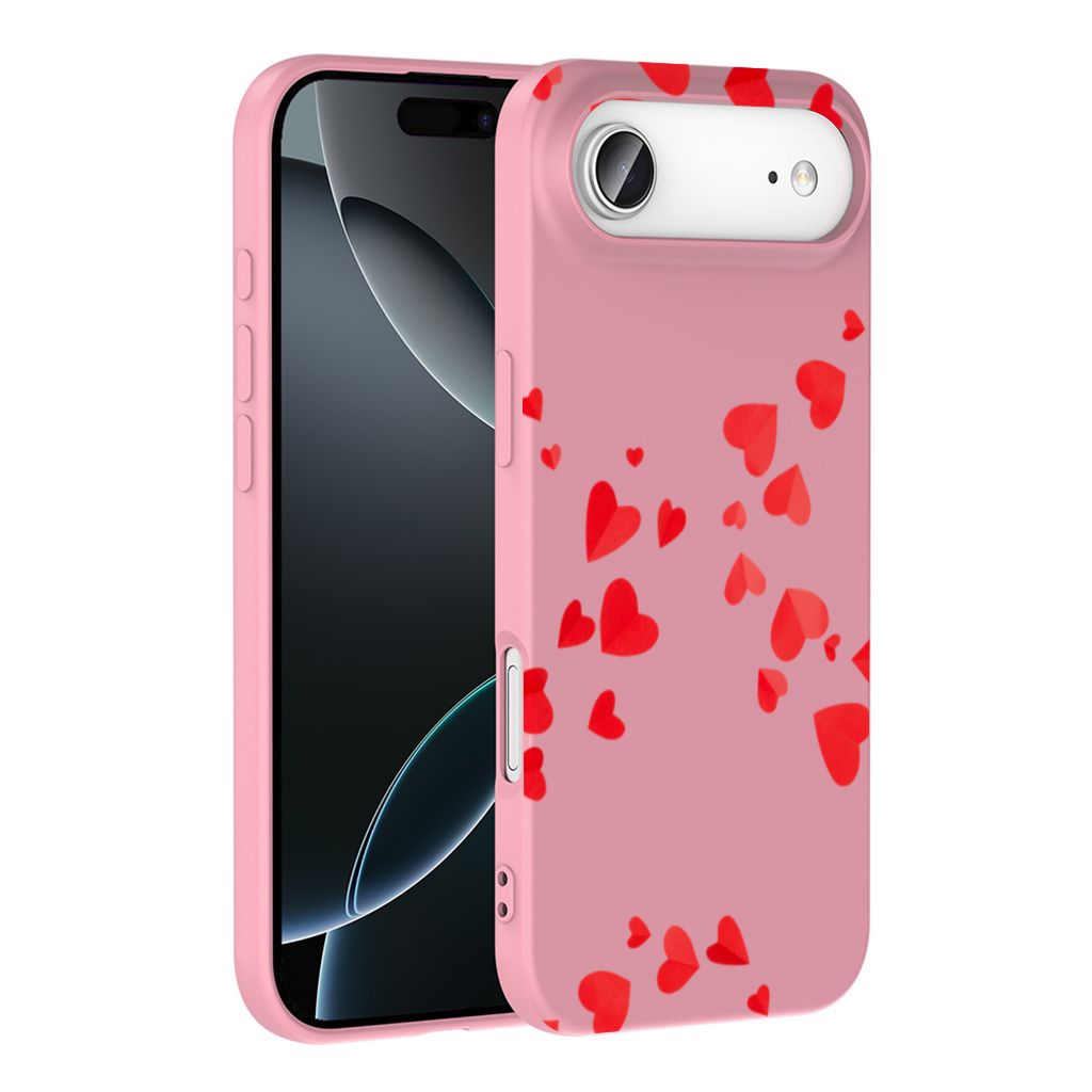 Red Hearts Frame Design İphone 17 Air Case
