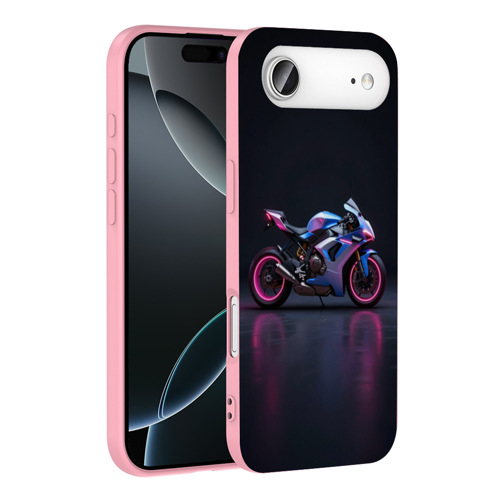 Neon Cyberpunk Sports Motorcycle İphone 17 Air Case