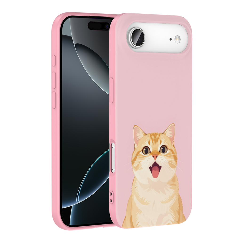 Kawaii Meowing Orange Cat İphone 17 Air Case