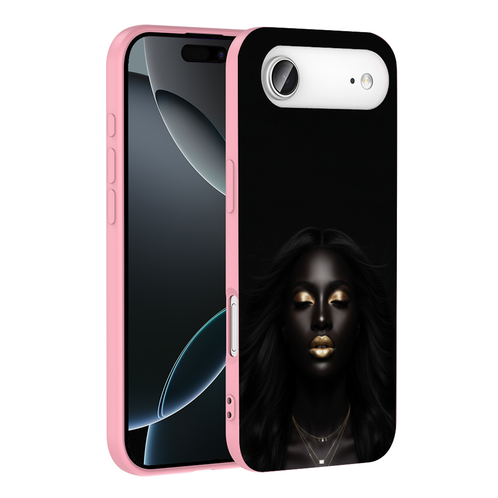 Gold Makeup Black Woman İphone 17 Air Case