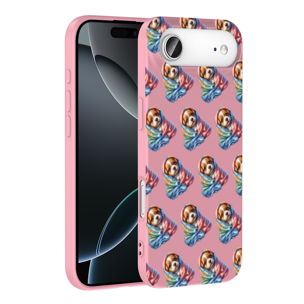 Cute Puppy Wrapped in Pastel Blanket İphone 17 Air Case