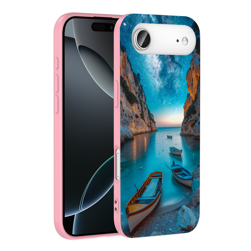 Starry Night Over Ocean Bay and Rowboats İphone 17 Air Case