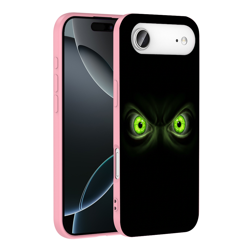 Glowing Green Monster Eyes in Darkness İphone 17 Air Case