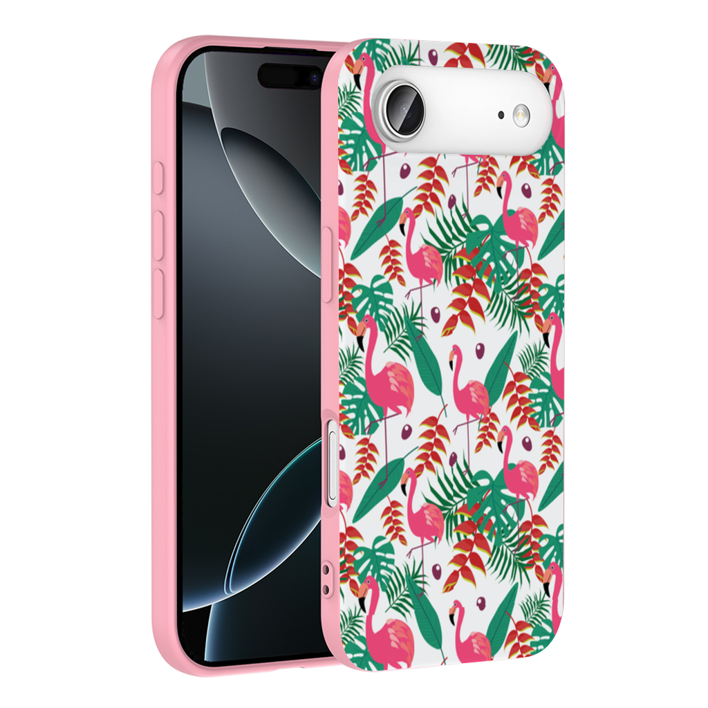 Pink Flamingo Tropical Leaves İphone 17 Air Case
